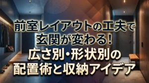 前室レイアウトの工夫で玄関が変わる！広さ別・形状別の配置術と収納アイデア