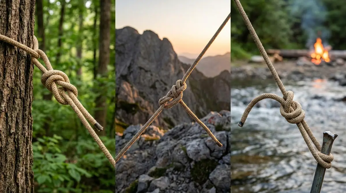 シーン別に使い分けたい応用のテントロープの結び方3選