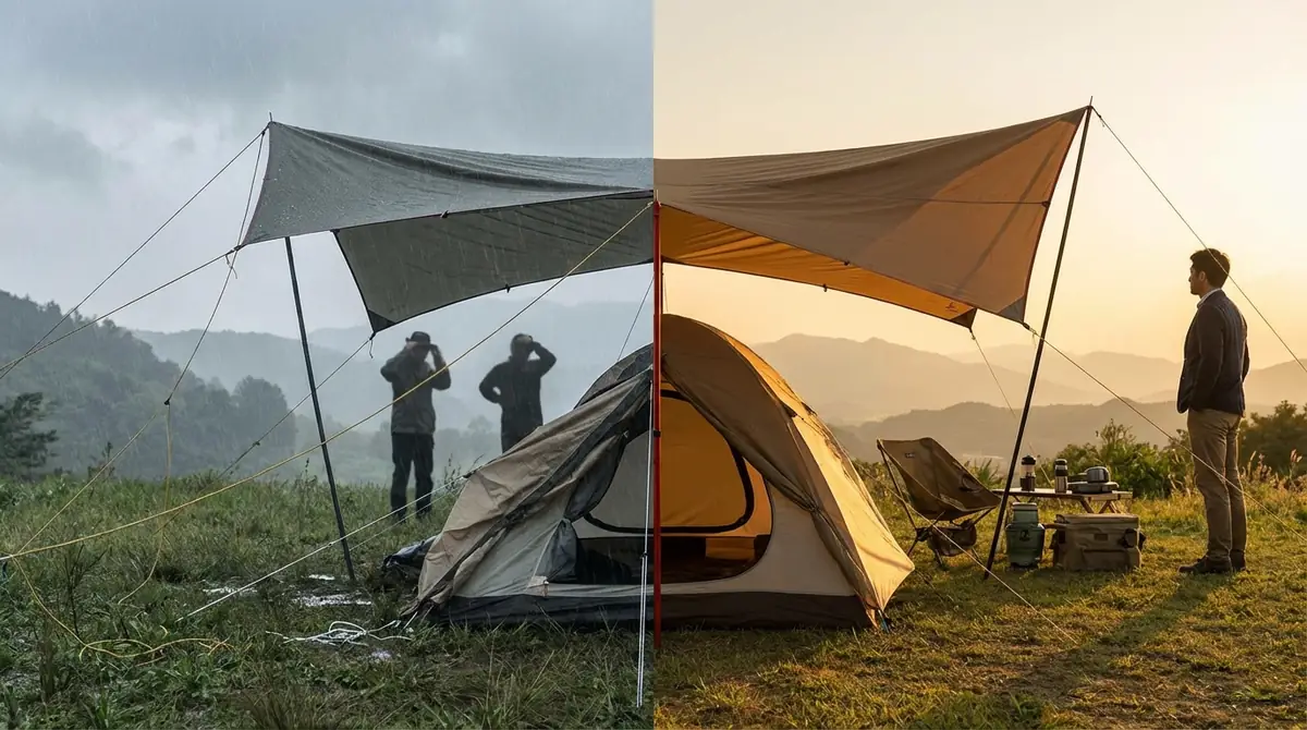 【設営編】キャンプ初心者に多いテント・タープの失敗と対策