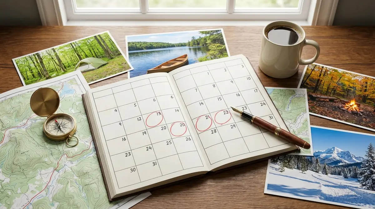 ステップ2｜キャンプの日程と季節を決める