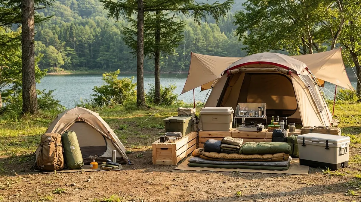 【泊数別】1泊2日・連泊キャンプの持ち物量目安