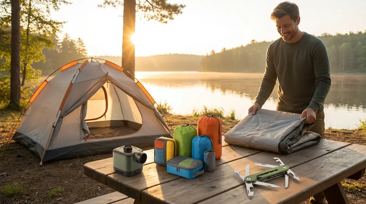 テント撤収が楽になる便利グッズ3選