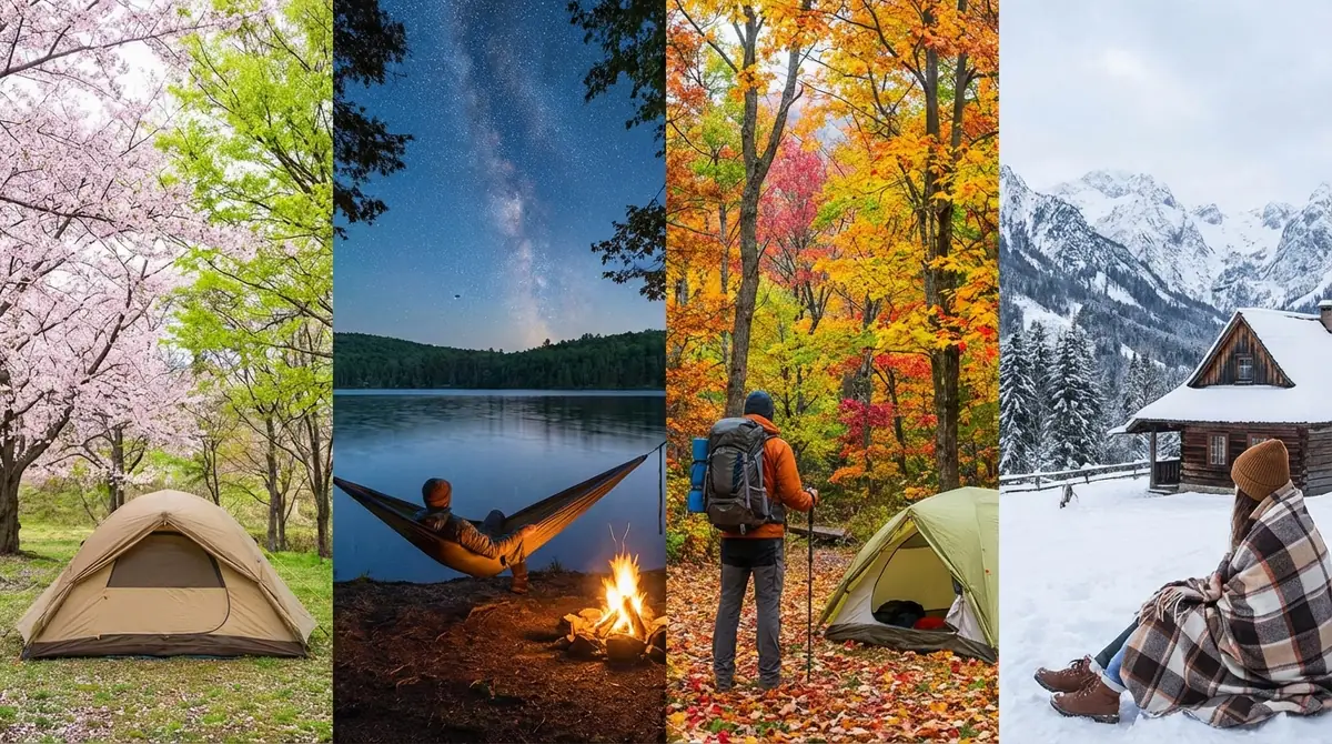 季節別のソロキャンプの楽しみ方【春夏秋冬】