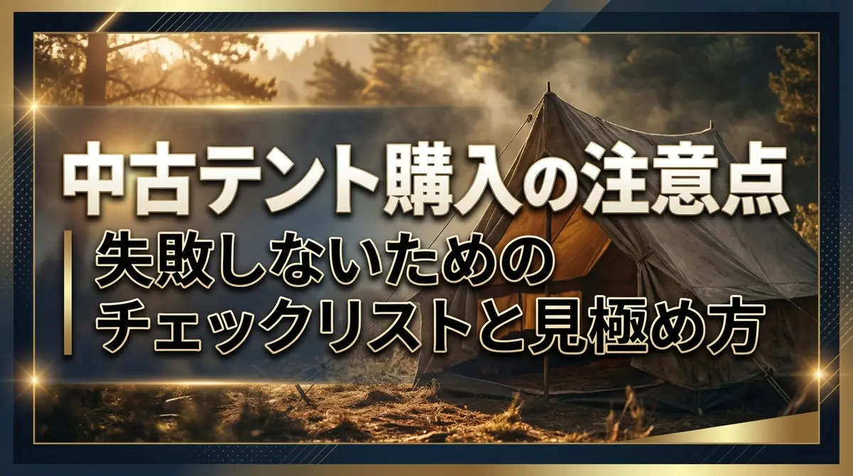 中古テント購入の注意点｜失敗しないためのチェックリストと見極め方