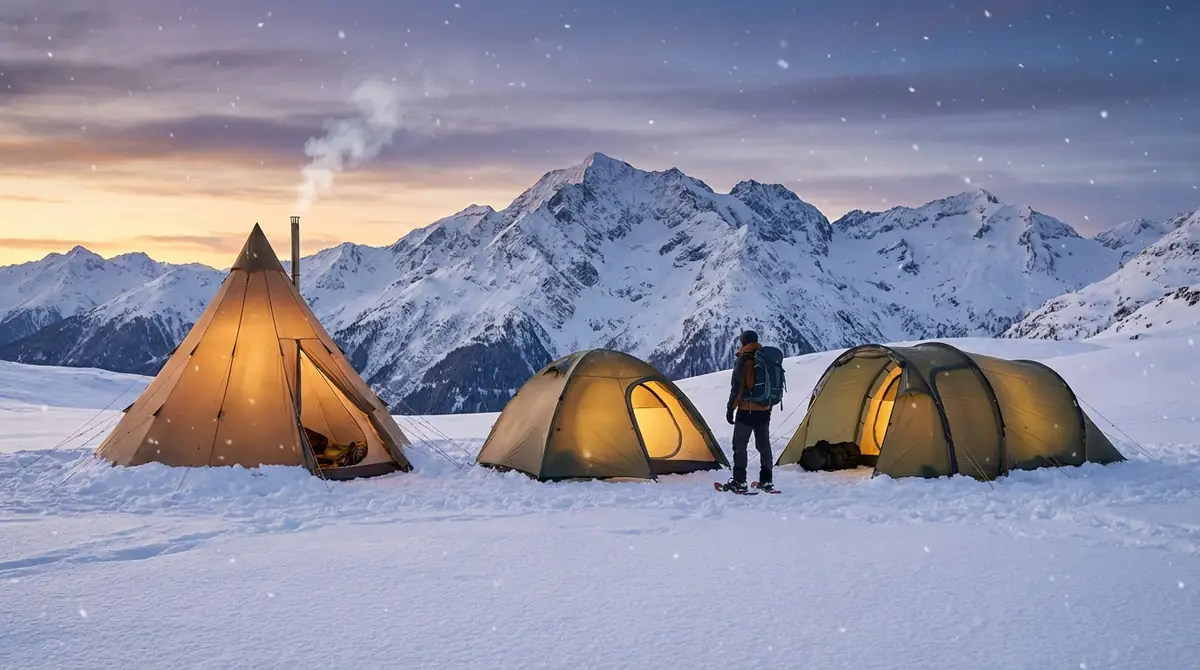 【形状別】冬用ソロテントの比較｜ワンポール・ドーム・トンネル型